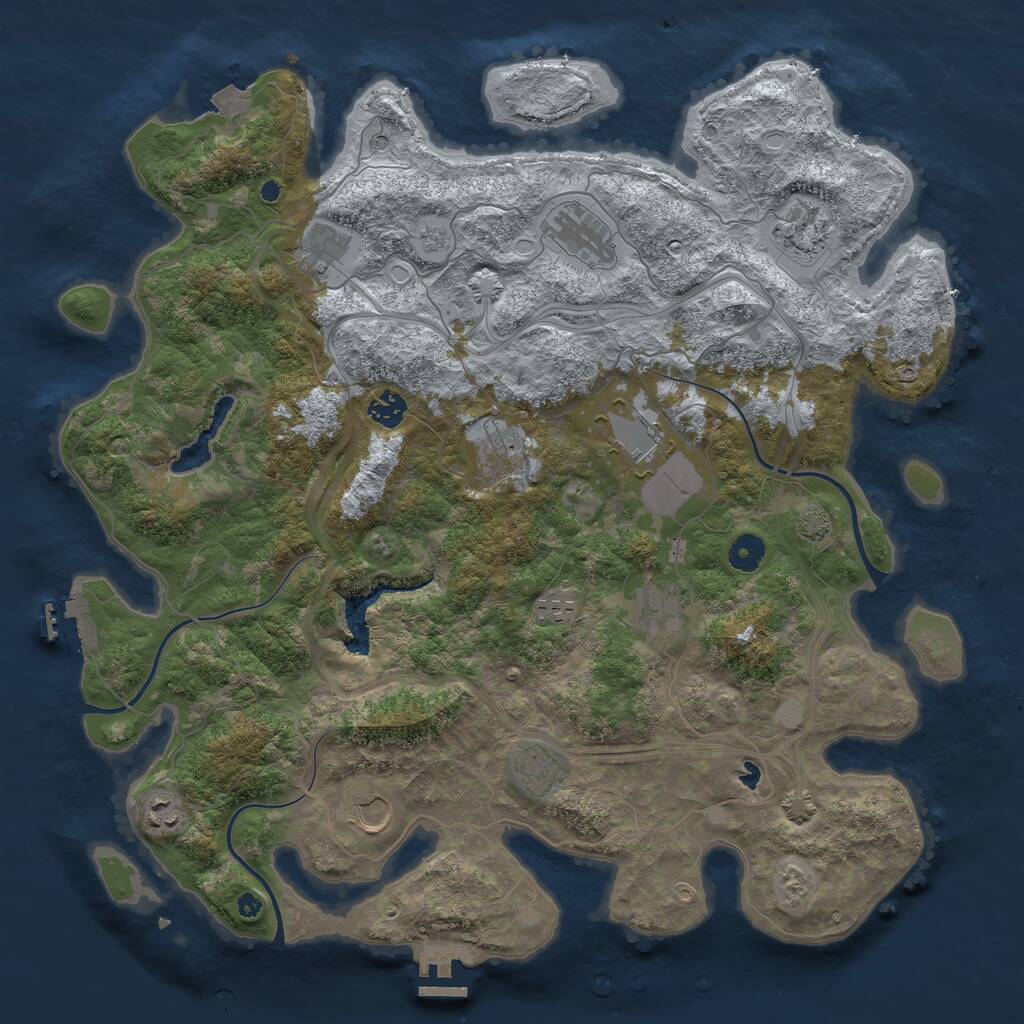 Rust Map: Procedural Map, Size: 4250, Seed: 139691434, 17 Monuments