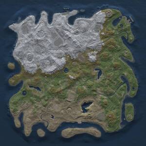 Thumbnail Rust Map: Procedural Map, Size: 4500, Seed: 1620602450, 16 Monuments