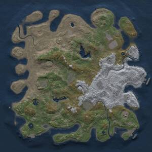Thumbnail Rust Map: Procedural Map, Size: 4250, Seed: 253008684, 15 Monuments