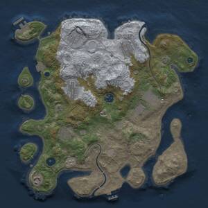 Thumbnail Rust Map: Procedural Map, Size: 3500, Seed: 675963, 15 Monuments