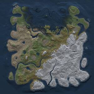Thumbnail Rust Map: Procedural Map, Size: 4500, Seed: 775417338, 16 Monuments