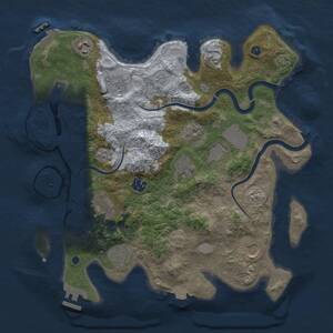 Thumbnail Rust Map: Procedural Map, Size: 3500, Seed: 1236469760, 15 Monuments