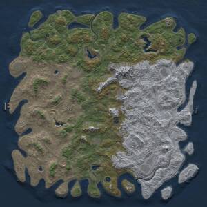 Thumbnail Rust Map: Procedural Map, Size: 6000, Seed: 1239967899, 17 Monuments