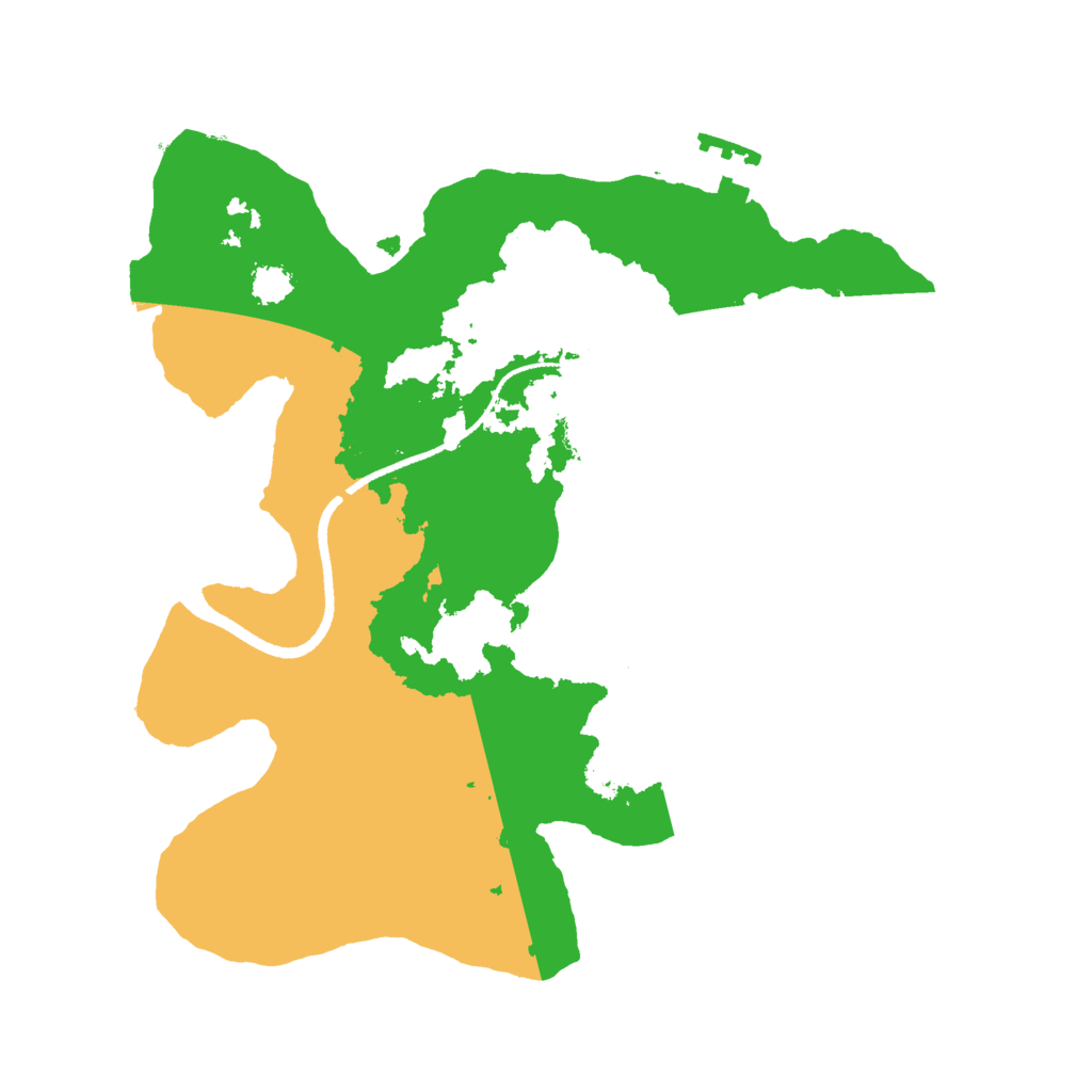Biome Rust Map: Procedural Map, Size: 2500, Seed: 622662