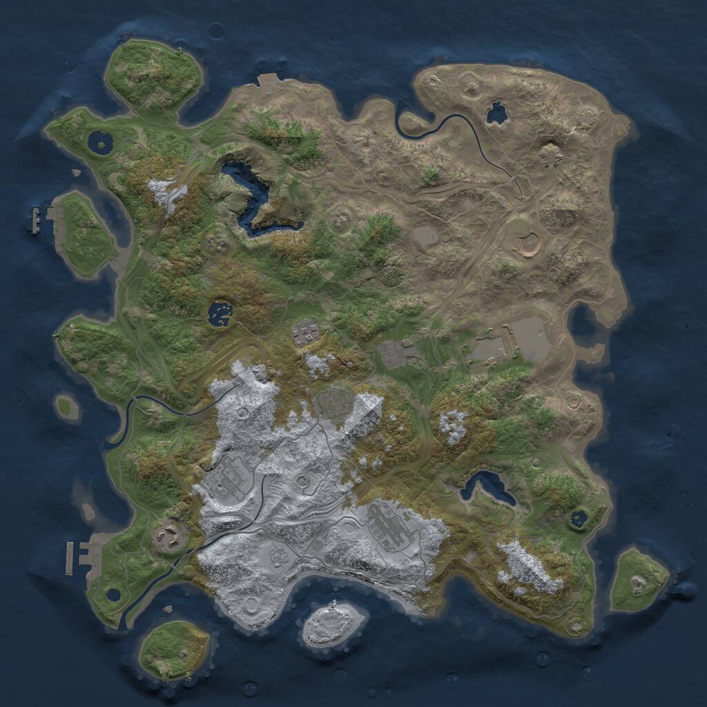 Rust Map: Procedural Map, Size: 4255, Seed: 1602464401, 15 Monuments