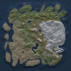 Thumbnail Rust Map: Procedural Map, Size: 4250, Seed: 1300805314, 14 Monuments