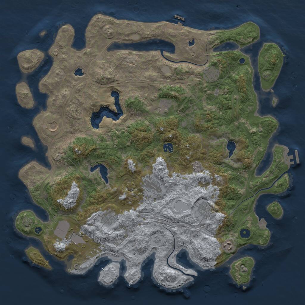 Rust Map: Procedural Map, Size: 4500, Seed: 1516932947, 16 Monuments