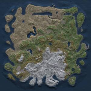 Thumbnail Rust Map: Procedural Map, Size: 4500, Seed: 1516932947, 16 Monuments
