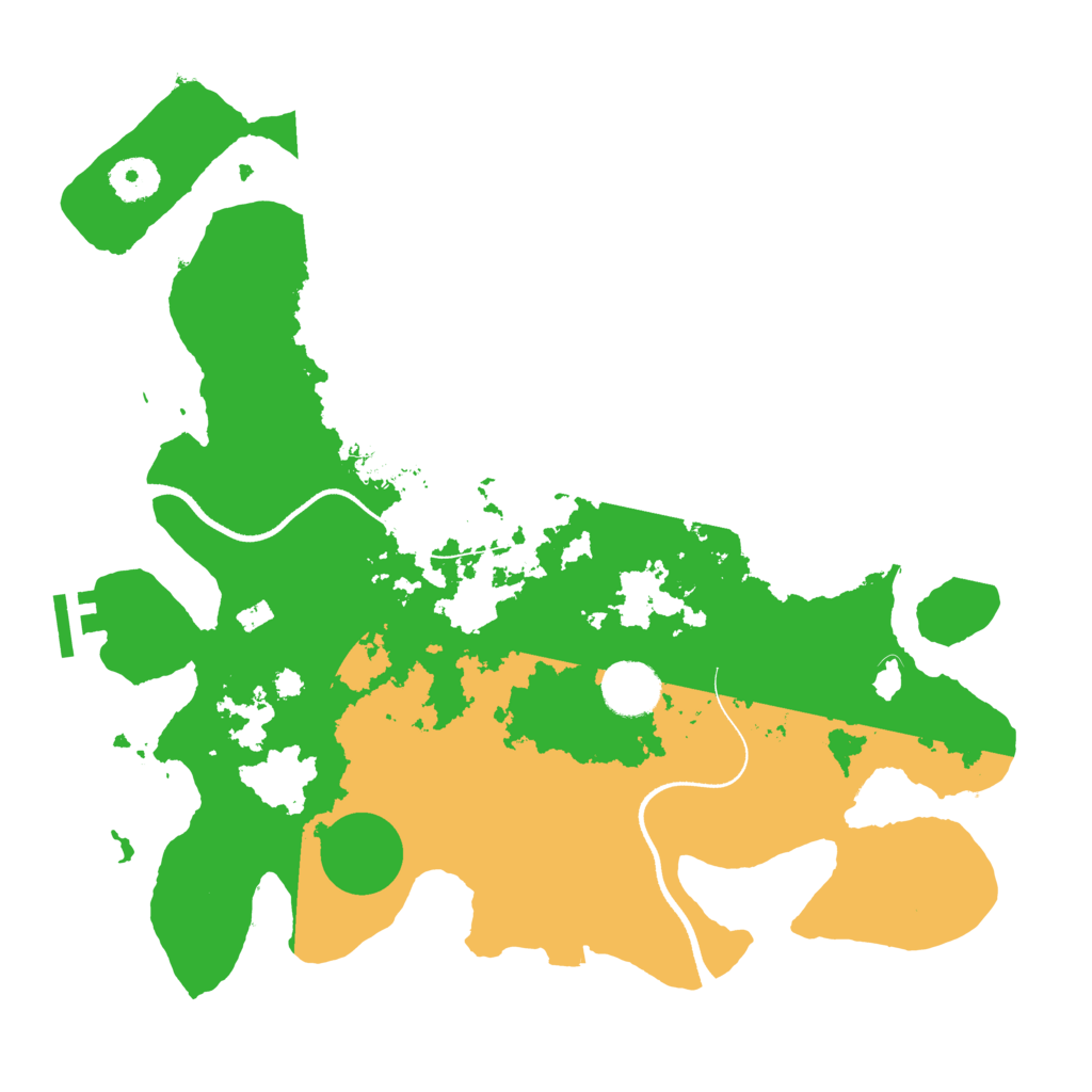 Biome Rust Map: Procedural Map, Size: 3500, Seed: 55599