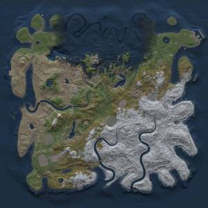 Thumbnail Rust Map: Procedural Map, Size: 4500, Seed: 488515484, 14 Monuments
