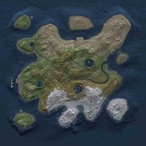 Thumbnail Rust Map: Procedural Map, Size: 2500, Seed: 1490978199, 5 Monuments