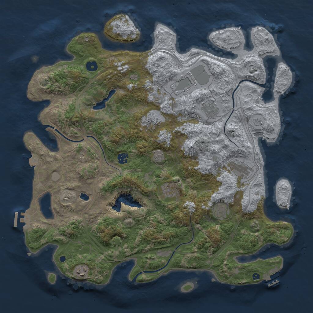 Rust Map: Procedural Map, Size: 4250, Seed: 1472938832, 15 Monuments