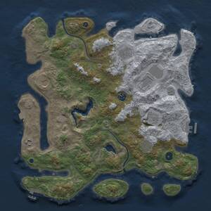 Thumbnail Rust Map: Procedural Map, Size: 4000, Seed: 2134688232, 13 Monuments