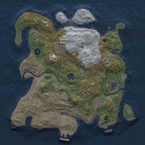 Thumbnail Rust Map: Procedural Map, Size: 3200, Seed: 259468484, 12 Monuments