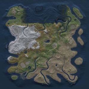 Thumbnail Rust Map: Procedural Map, Size: 4250, Seed: 1816851448, 14 Monuments