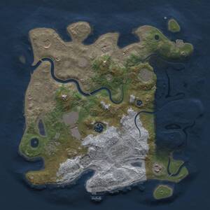 Thumbnail Rust Map: Procedural Map, Size: 3500, Seed: 1533901607, 14 Monuments