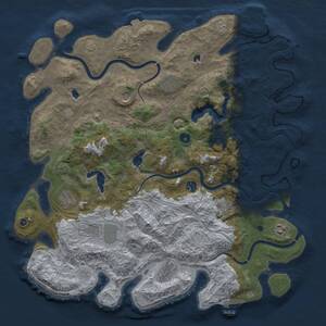 Thumbnail Rust Map: Procedural Map, Size: 4500, Seed: 1243523985, 15 Monuments
