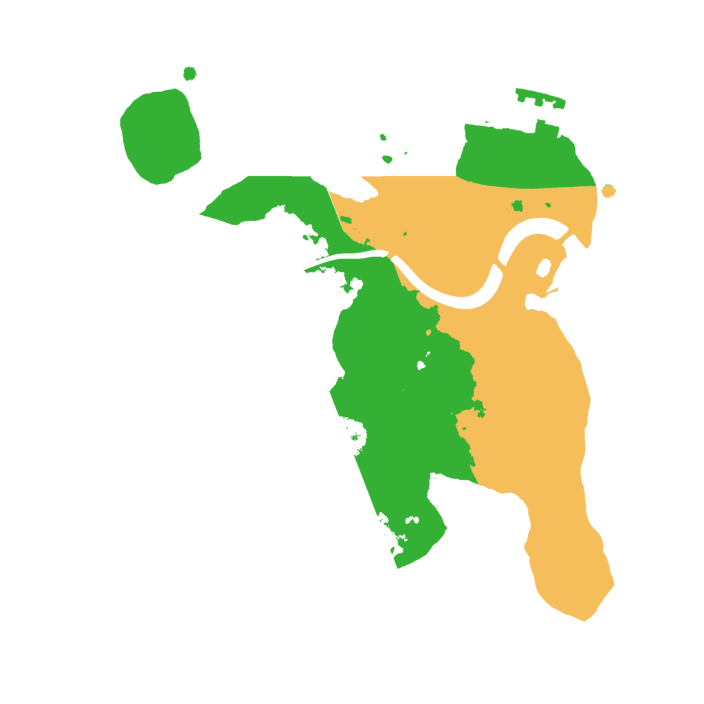 Biome Rust Map: Procedural Map, Size: 2100, Seed: 931833306