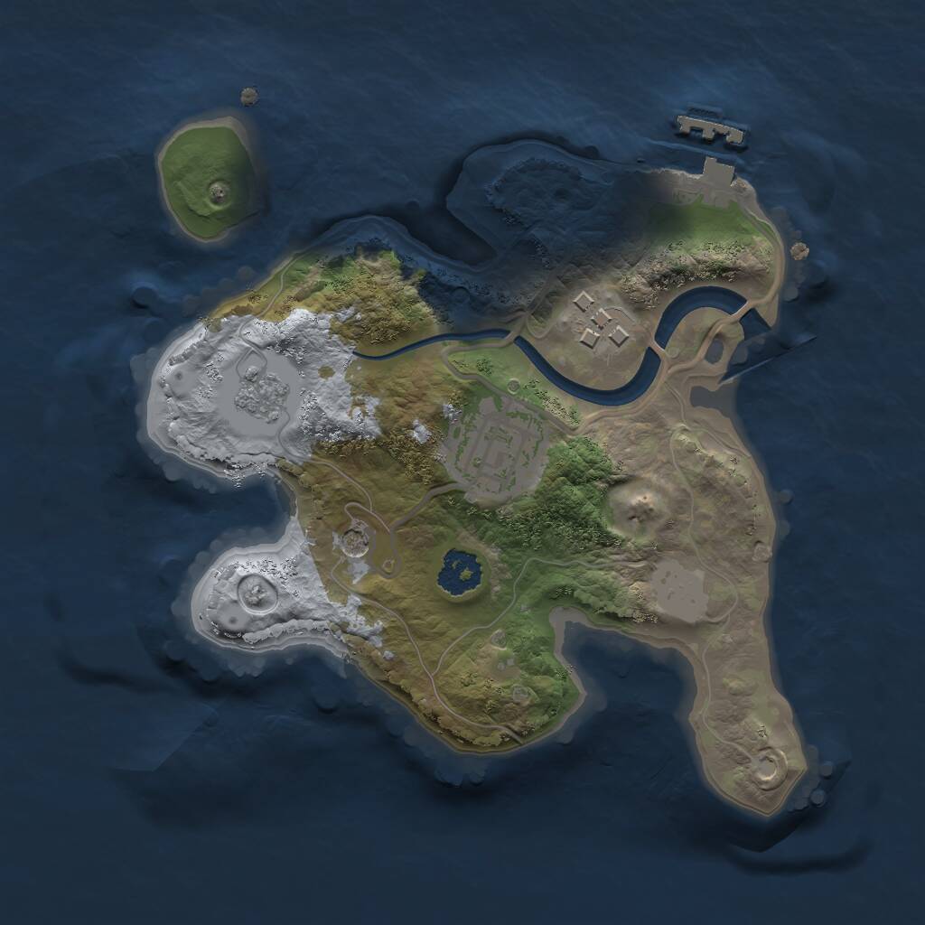 Rust Map: Procedural Map, Size: 2100, Seed: 931833306, 6 Monuments