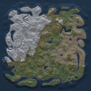 Thumbnail Rust Map: Procedural Map, Size: 4800, Seed: 4228612, 16 Monuments