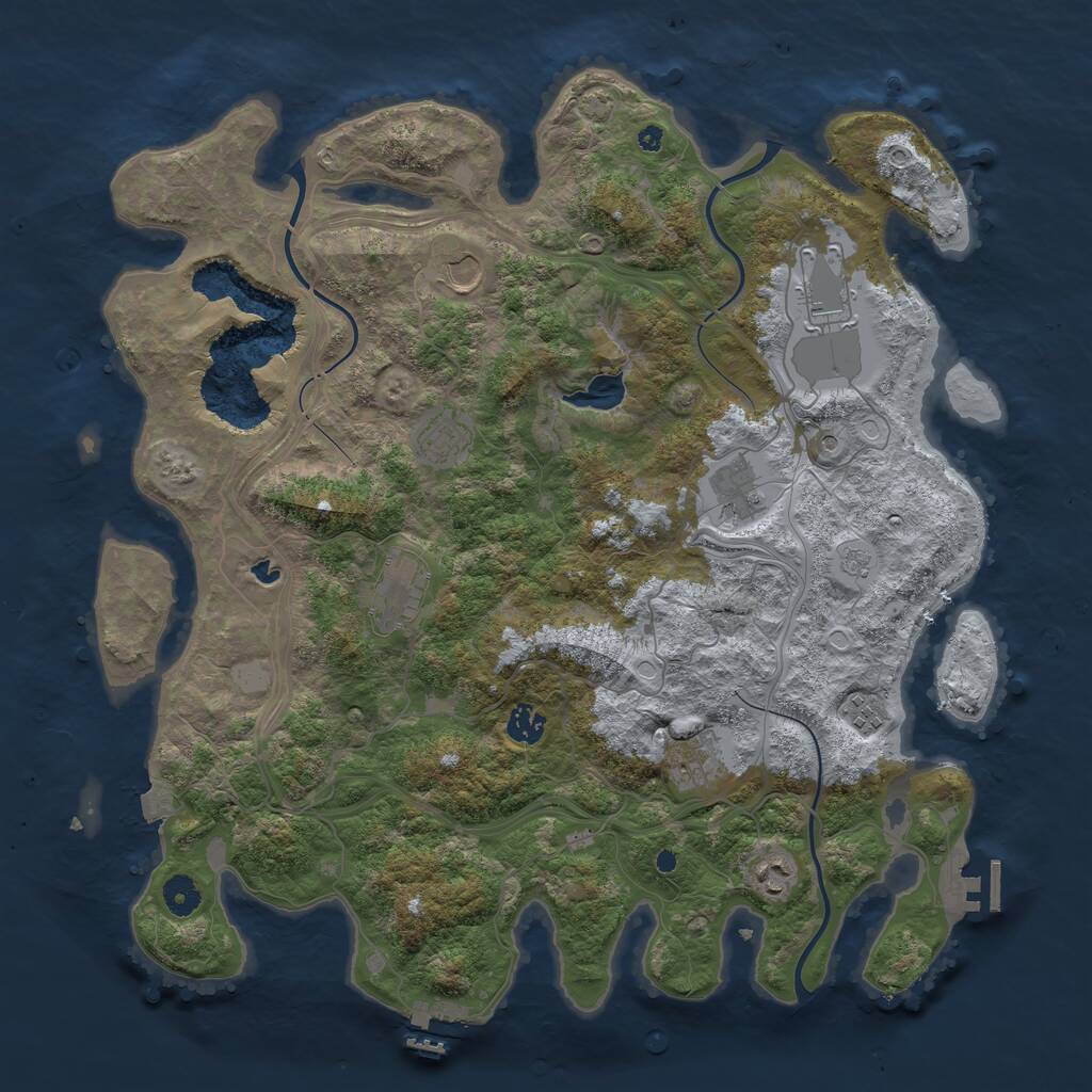 Rust Map: Procedural Map, Size: 4250, Seed: 1138935184, 15 Monuments