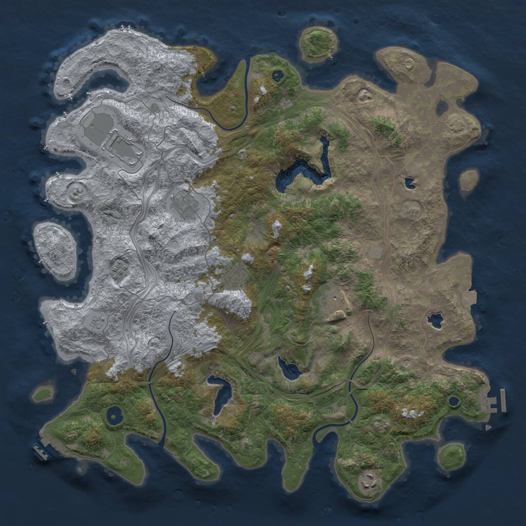 Rust Map: Procedural Map, Size: 4500, Seed: 89440821, 12 Monuments