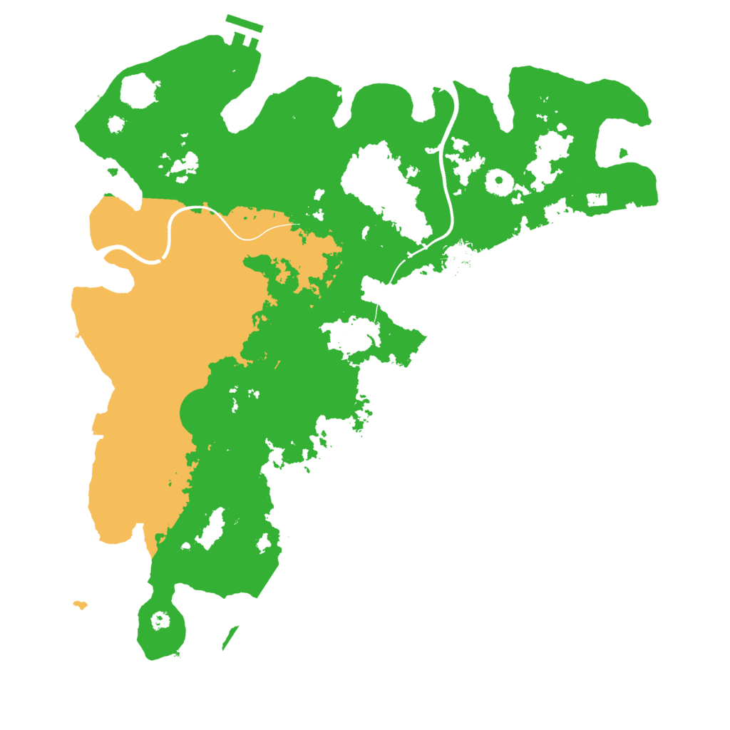Biome Rust Map: Procedural Map, Size: 3900, Seed: 44