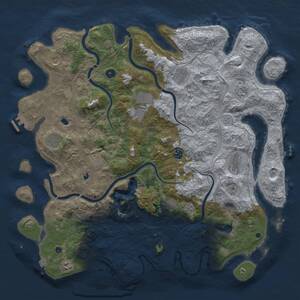 Thumbnail Rust Map: Procedural Map, Size: 4800, Seed: 1335445708, 17 Monuments