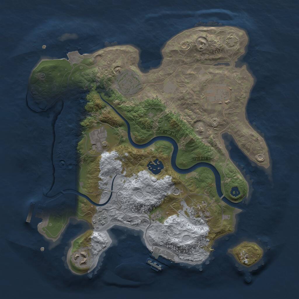 Rust Map: Procedural Map, Size: 3000, Seed: 1775509669, 12 Monuments