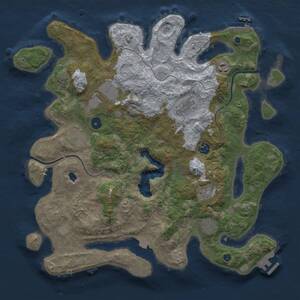 Thumbnail Rust Map: Procedural Map, Size: 4000, Seed: 153910910, 14 Monuments