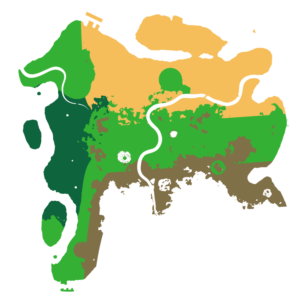 Biome Rust Map: Procedural Map, Size: 3500, Seed: 301484527