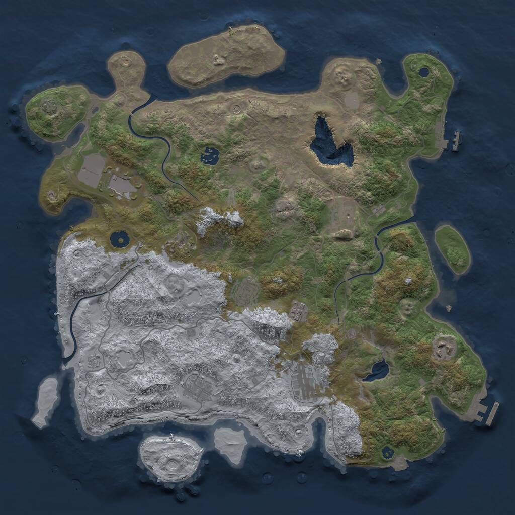 Rust Map: Procedural Map, Size: 4200, Seed: 7071067, 15 Monuments