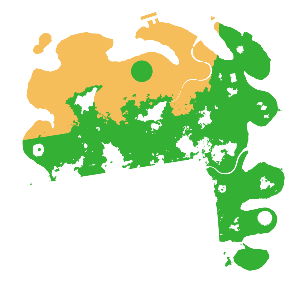 Biome Rust Map: Procedural Map, Size: 3700, Seed: 848592