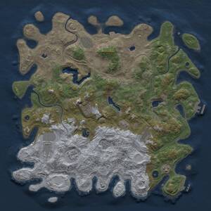 Thumbnail Rust Map: Procedural Map, Size: 4500, Seed: 744575585, 14 Monuments