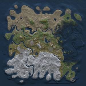 Thumbnail Rust Map: Procedural Map, Size: 4500, Seed: 744575585, 15 Monuments