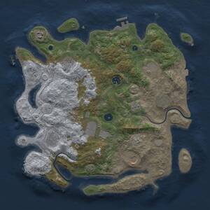 Thumbnail Rust Map: Procedural Map, Size: 3800, Seed: 618161115, 15 Monuments