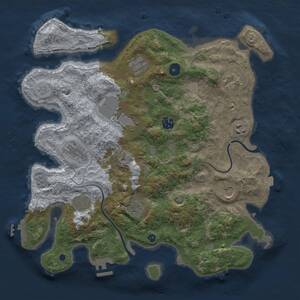 Thumbnail Rust Map: Procedural Map, Size: 3750, Seed: 836897752, 16 Monuments