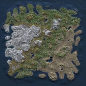 Thumbnail Rust Map: Procedural Map, Size: 5000, Seed: 2062025, 16 Monuments