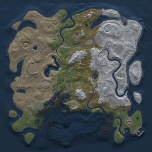 Thumbnail Rust Map: Procedural Map, Size: 4250, Seed: 1891242595, 17 Monuments