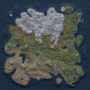 Thumbnail Rust Map: Procedural Map, Size: 4000, Seed: 977559497, 15 Monuments