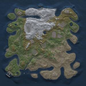 Thumbnail Rust Map: Procedural Map, Size: 3750, Seed: 1487423260, 16 Monuments