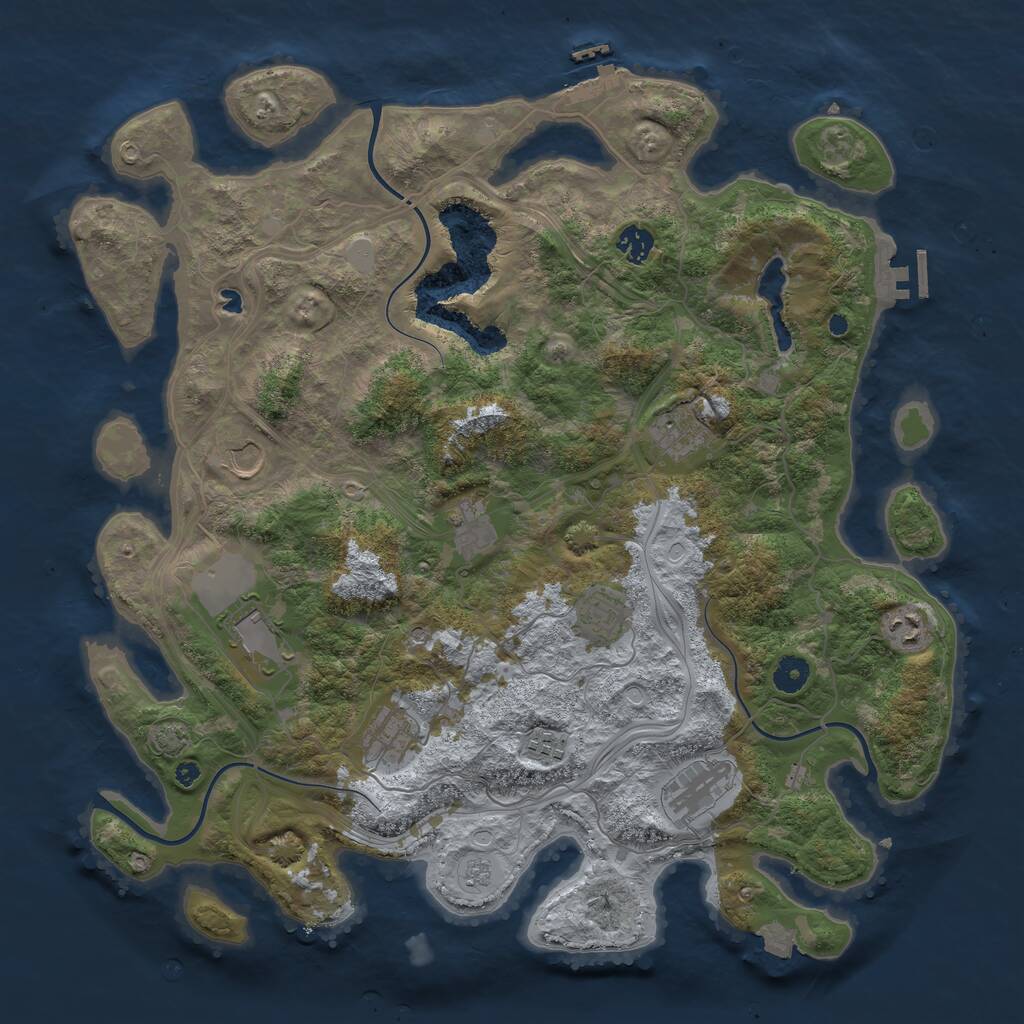 Rust Map: Procedural Map, Size: 4250, Seed: 1615929321, 16 Monuments