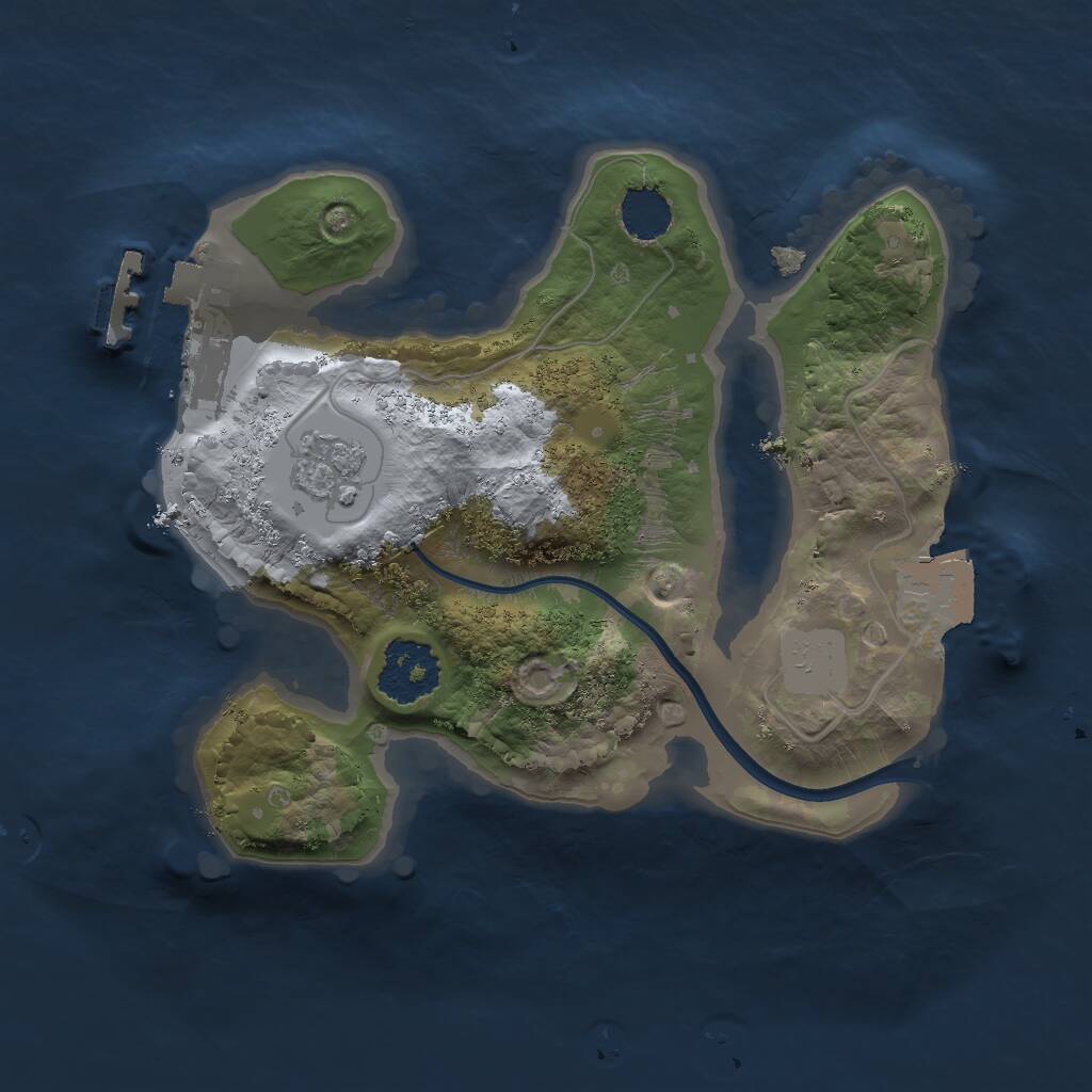 Rust Map: Procedural Map, Size: 1750, Seed: 1404486955, 3 Monuments