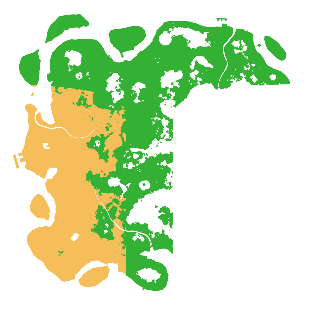 Biome Rust Map: Procedural Map, Size: 4500, Seed: 718275526