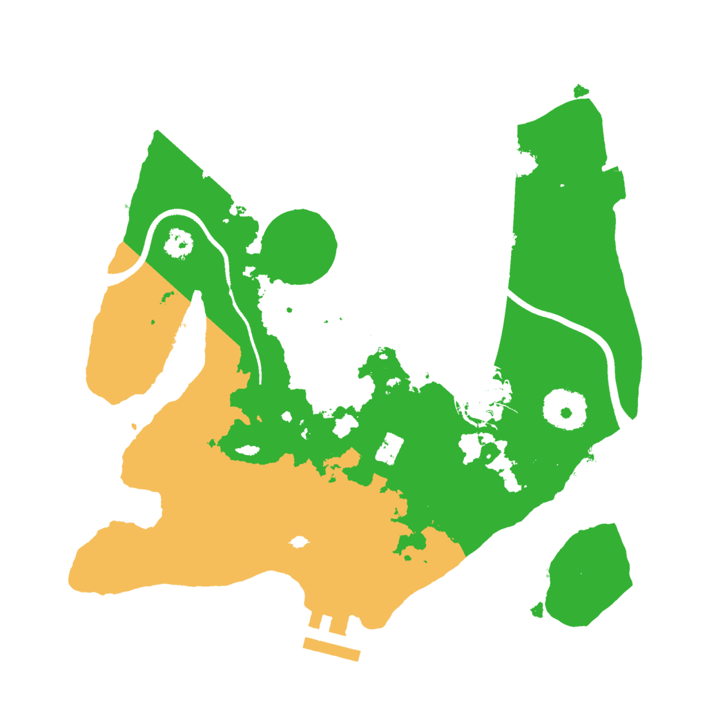 Biome Rust Map: Procedural Map, Size: 2500, Seed: 1057023521