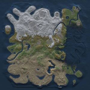 Thumbnail Rust Map: Procedural Map, Size: 4300, Seed: 1538405877, 16 Monuments