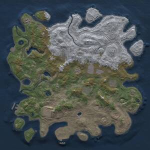 Thumbnail Rust Map: Procedural Map, Size: 4350, Seed: 217548, 16 Monuments