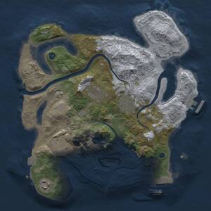 Thumbnail Rust Map: Procedural Map, Size: 3000, Seed: 34245479, 10 Monuments