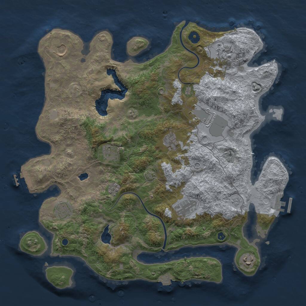 Rust Map: Procedural Map, Size: 4000, Seed: 434068592, 15 Monuments