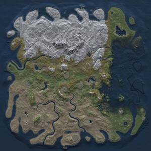 Thumbnail Rust Map: Procedural Map, Size: 6000, Seed: 1145141925, 17 Monuments